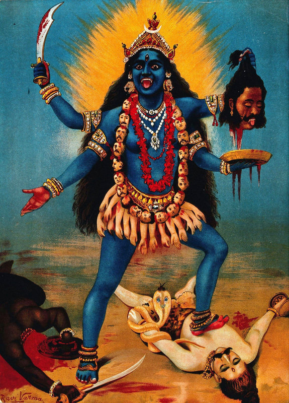 Kali slaying demons