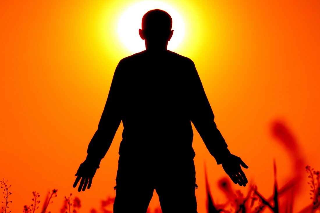 Silhouette of master