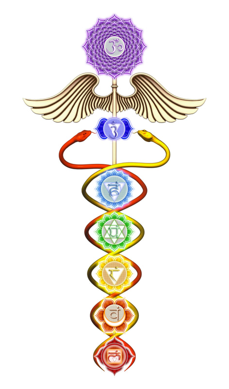 Seven Chakras Caduceus