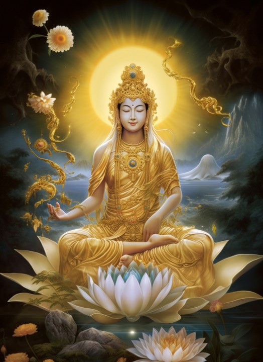 Bodhisattva on lotus