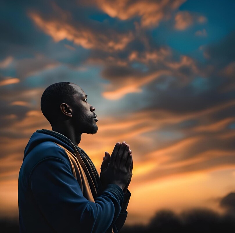 Man in prayer