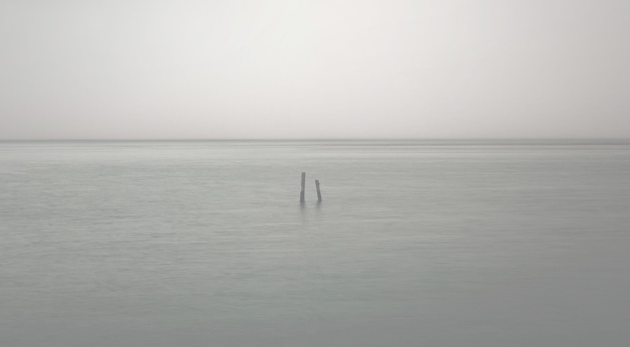 Hazy ocean