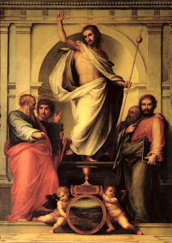 Christ with apostles