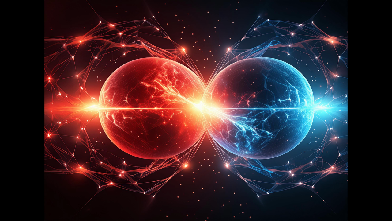 Masculine and feminine energy cells with lights