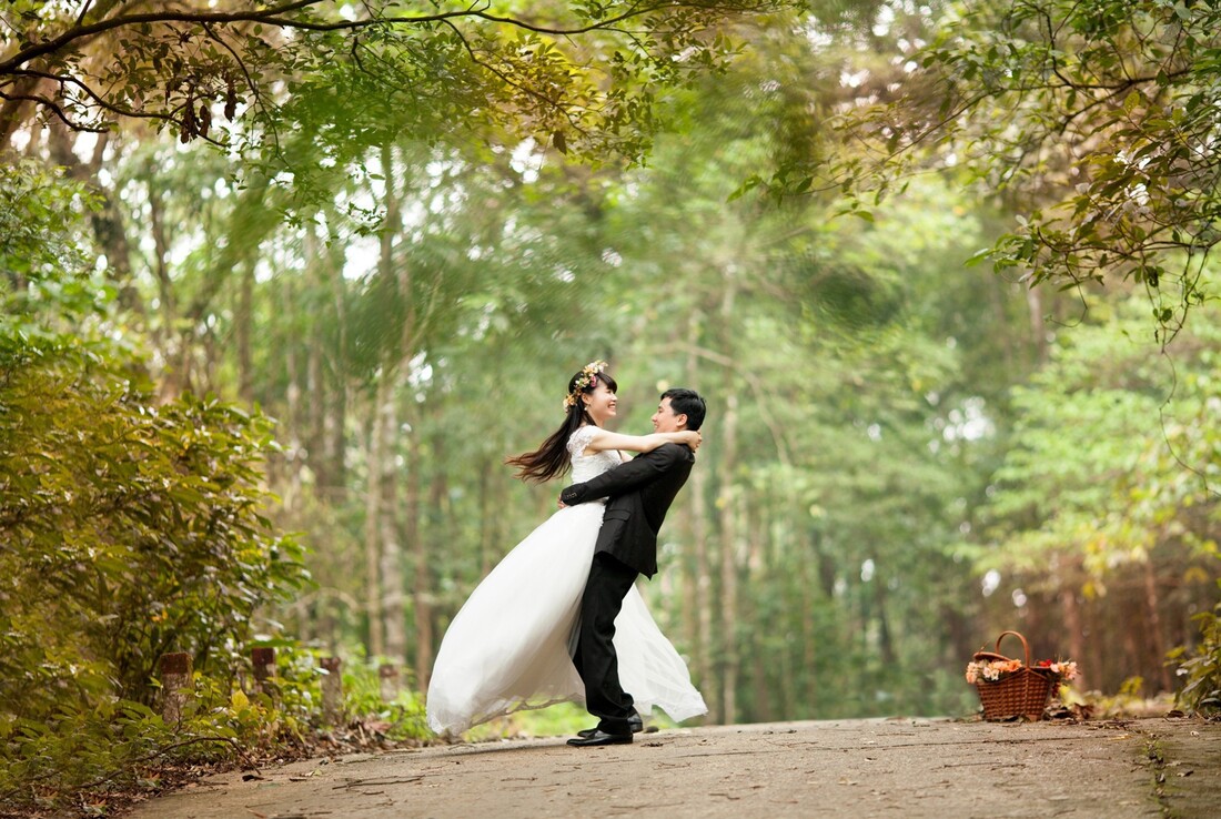 Married couple just married