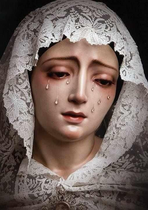 Virgin Mary crying